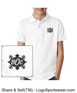 Youth Polo Shirt - BLACK LOGO Design Zoom